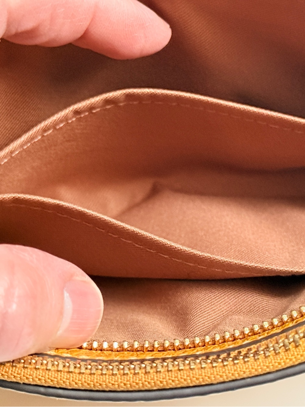 Coach Pebbled Leather Double Zip Wristlet - Picture 7 of 10